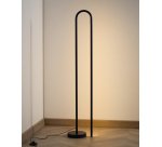 Bow black aluminium floor lamp
