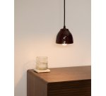 Lampada da soffitto Drava in ceramica bordeaux