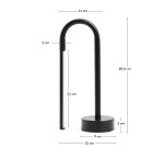 Lampe de table portable Bow en aluminium noir