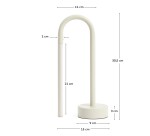 Lampe de table portable Bow en aluminium gris