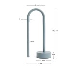Lampe de table portable Bow en aluminium bleu