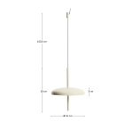 Suspension portable Porte en aluminium gris clair Ø 16 cm