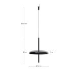 Suspension portable Porte en aluminium noir Ø 16 cm