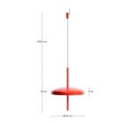 Suspension portable Porte en aluminium rouge Ø 16 cm