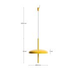 Suspension portable Porte en aluminium jaune Ø 16 cm