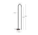 Bow black aluminium floor lamp