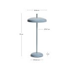 Lampe de table portable Porte en aluminium bleu