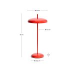 Lampe de table portable Porte en aluminium rouge