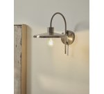 Nuvira wall light in light grey brushed metal