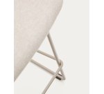 Tabouret Zahara beige et acier beige hauteur 76 cm