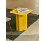 Table d'appoint en fer Arvin jaune 42 x 42 cm