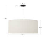 Abat-jour pour plafonnier Dulan en coton Ø 65 cm