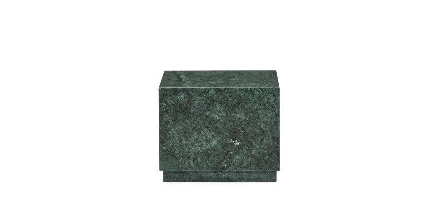Sorein side table in green marble 50 x 50 cm