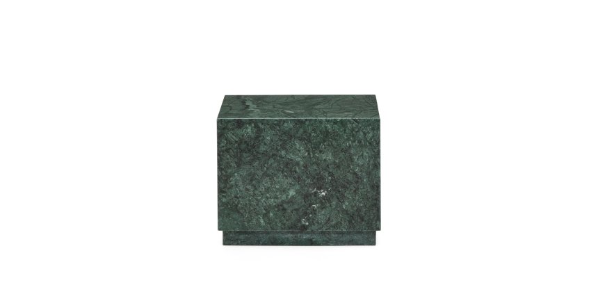 Table auxiliaire Sorein en marbre vert 50 x 50 cm