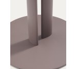 Sedalis round outdoor table in steel with taupe aluminium top Ø80cm