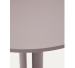 Sedalis round outdoor table in steel with taupe aluminium top Ø80cm