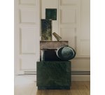 Table auxiliaire Sorein en marbre vert 50 x 50 cm