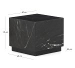 Tavolino da appoggio Sorein in marmo nero 40 x 40 cm