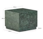 Tavolino da appoggio Sorein in marmo verde 50 x 50 cm