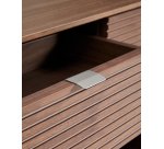 Console Norlen 2 drawers and 1 shelf in walnut veneer 120 x 81 cm