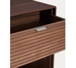 Console Norlen avec tiroir et étagère en placage de noyer 60 x 81 cm