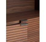 Étagère Norlen en placage de noyer 90 x 190 cm