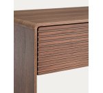 Console Norlen 2 drawers and 1 shelf in walnut veneer 120 x 81 cm