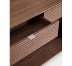 Console Norlen 2 drawers and 1 shelf in walnut veneer 120 x 81 cm