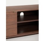 Meuble TV Norlen 3portes en placage de noyer 150 x 40 cm