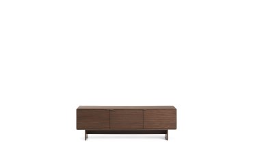Norlen 3-door TV stand in walnut veneer FSC Mix Credit 150 x 40cm