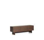 Meuble TV Norlen 3portes en placage de noyer 150 x 40 cm