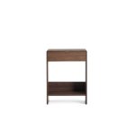 Console Norlen avec tiroir et étagère en placage de noyer 60 x 81 cm