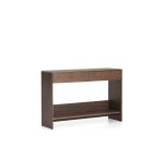 Console Norlen 2 drawers and 1 shelf in walnut veneer 120 x 81 cm