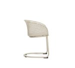DE_Chaise d’extérieur Tenaro en plastique avec structure en acier beige