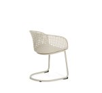 DE_Chaise d’extérieur Tenaro en plastique avec structure en acier beige
