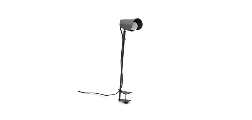 Lampe de bureau avec pince Jula en métal noir