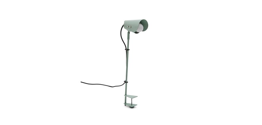 Jula desk lamp with clamp in green metal
