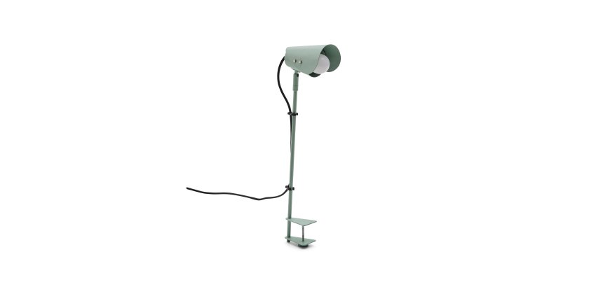 Lampe de bureau avec pince Jula en métal vert