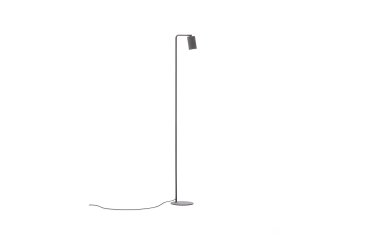 Lampadaire Manie en métal avec finition effet fonte noire