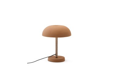 Lampe de table Arinda en terre cuite