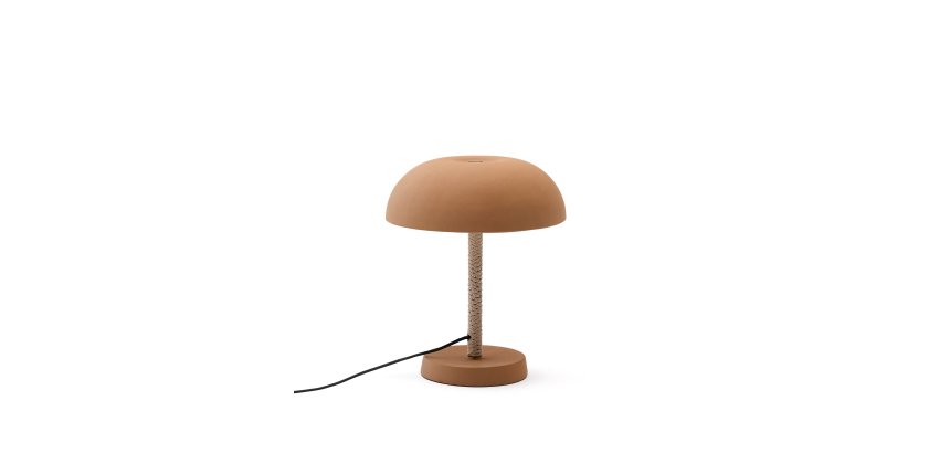 Lampe de table Arinda en terre cuite