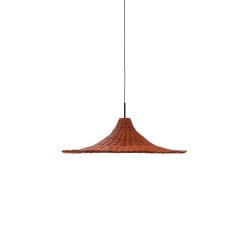 Bladia rattan ceiling lamp shade with terracotta finish Ø70cm