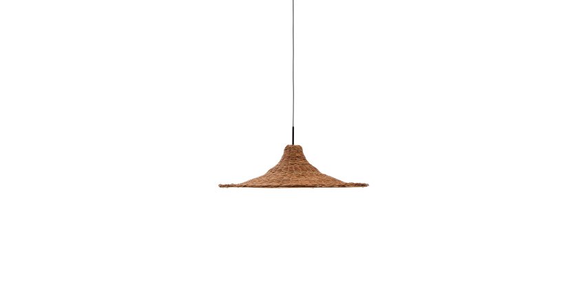 Bladia rattan ceiling lamp shade with natural finish Ø70cm