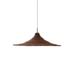 Bladia rattan ceiling lamp shade with brown finish Ø90cm