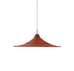 Bladia rattan ceiling lamp shade with terracotta finish Ø90cm