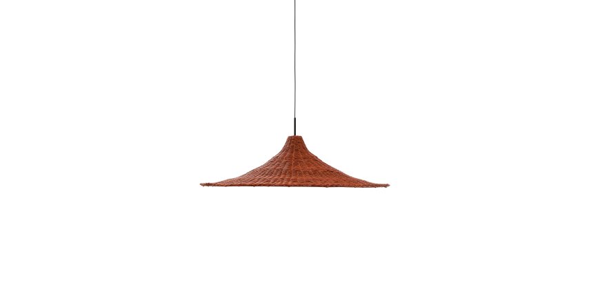 Abat-jour pour plafonnier Bladia en rotin avec finition terracota Ø 90 cm