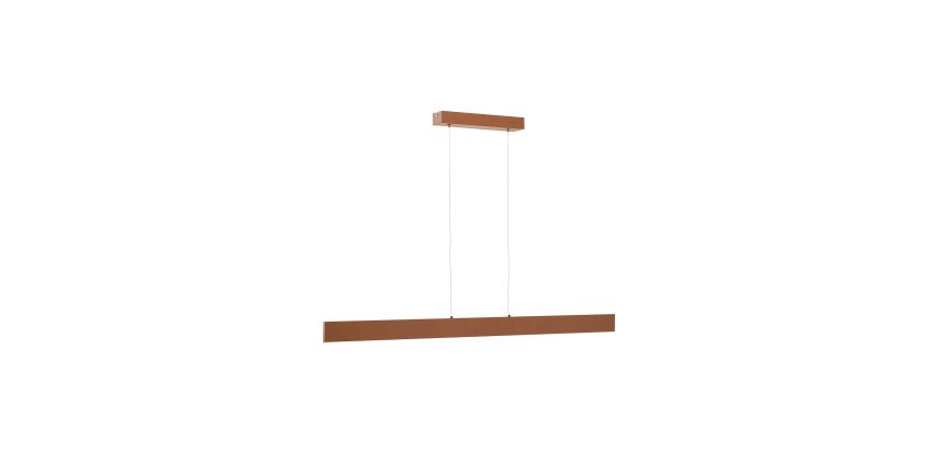 Boadella aluminium ceiling lamp with terracotta painted finish