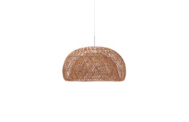 Abat-jour pour suspension Isora en rotin avec finition ton naturel Ø 60 cm