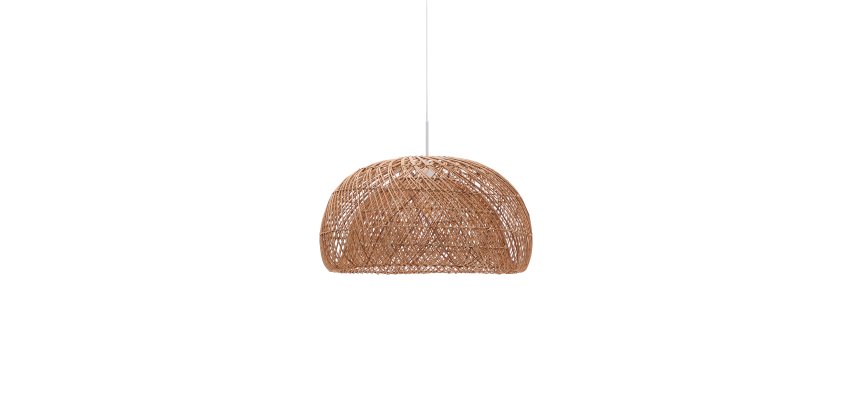 Isora rattan ceiling lamp shade with natural finish Ø60cm