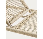 Bain de soleil Dandara en acier, corde écrue et pieds en bois massif d’acacia